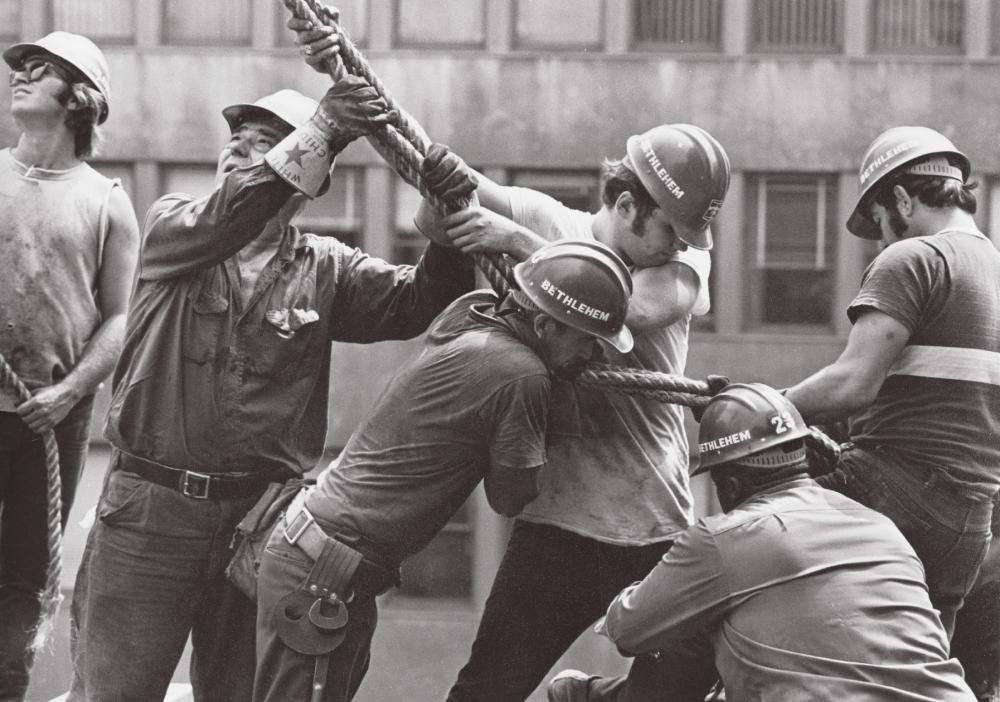 Mohawk steelworkers, 1970 by David Grant Noble