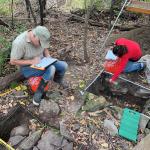 NYSM Archaeologists excavating at the Thomas Powell Site