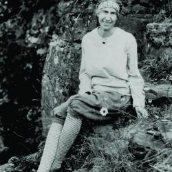 Winifred Goldring at Rensselaerville Falls, 1932