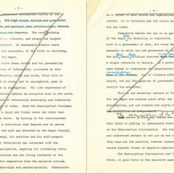 Martin Luther King Jr. 1962 Typewritten Speech, edits by Enoch Squire, pages 5-6
