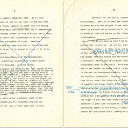 Martin Luther King Jr. 1962 Typewritten Speech, edits by Enoch Squire, pages 9-10