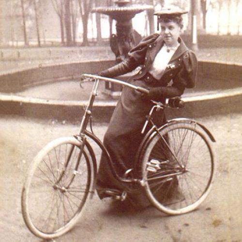Woman with Bicycle - 1890s