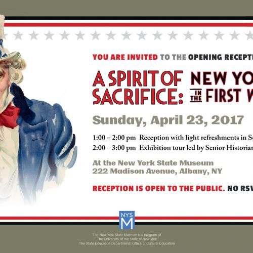 World War I exhibit reception invitation
