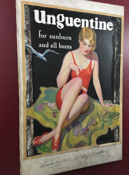 Original artwork from an early Norwich Pharmacal advertising poster is just one of the many items on exhibit at the Chenango County Historical Society & Museum.