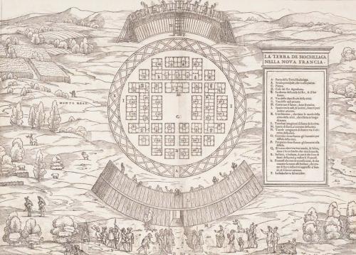 Ramusio Map of Hochelaga, 1565