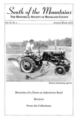 Historical Society of Rockland County Journal Cover