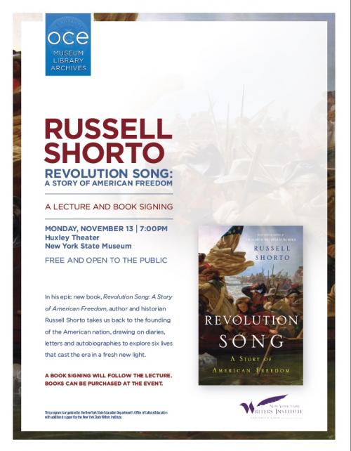 Flyer for Russell Shorto Program